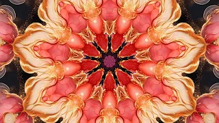 Kaleidoscope Relaxing Visuals: Golden Petals & Tranquility