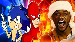 MANSA MUSA REACTS TO Sonic vs. The Flash - Rap Battle! - ft. Mat4yo & Alex M.