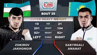 Jakhongir Zokirov (UZB) vs. Amanat Sabyrgali (KAZ) ASBC U22 Championships 2023 SF's (92+kg)