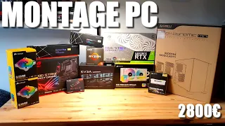 🔧How to build your pc ? + Cable management | White 3000$ Gaming pc build | 2022