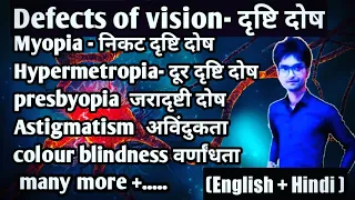 Defects of vision and their correction | drishidosh ke prakar | what is myopia, hypermetropia