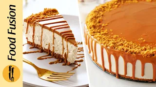 Lotus Cream Cheese Cake - No Bake Recipe By Food Fusion