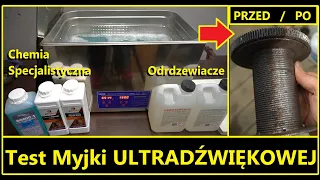 Myjka ultradźwiękowa  Vevor zastosowanie test chemii i odrdzewiaczy mycie PCB Aluminium Silnika TEST