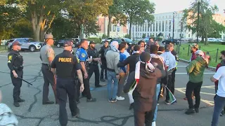 Tensions rise at support for Palestine rally outside Hartford capitol