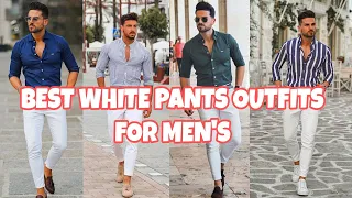 BEST WHITE PANTS OUTFITS FOR MEN'S|MEN'S TRENDING FASHION 2023|MEN'S WHITE PANTS OUTFITS FASHION