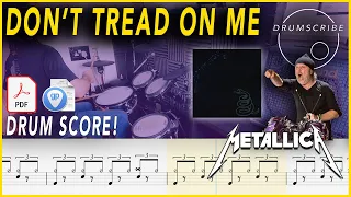 Don't Tread On Me - Metallica | Drum SCORE Sheet Music Play-Along | DRUMSCRIBE