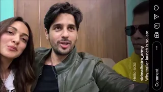 Sidharth Malhotra and Kiara Advani , Karan Johar Insta live Full Video || Shershah Trailer Launch