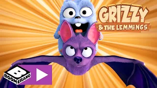 Grizzy i lemingi | Grizzy-nietoperz | Cartoonito