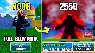 Noob Full Body Aura! Lvl 0 to Max Pro Every Fighting Style & Full Human V4 Awakening Update 20