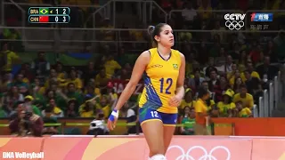 นาตาเลีย เปเรย์ร่า vs จีน โอลิมปิก 2016 Natalia Pereira vs china volleyball olympics Quarter-finals