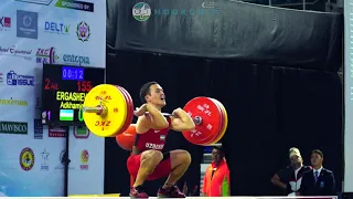 Adkhamjon Ergashev (62) - 155kg Clean and Jerk @ 2016 Youth Worlds