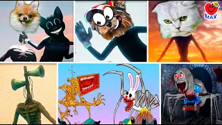 МАКС и МУЛЬТЯШНЫЙ КОТ съели СИРЕНОГОЛОВОГО! Siren Head Cartoon Cat Cartoon Dog Томас Валеришка Макс