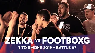 ZEKKA vs FOOTBOXG | Grand Beatbox 7 TO SMOKE Battle 2019 | Battle 7