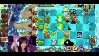 Plants vs. Zombies walkthrough - Frostbite Caves Day 28