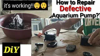 DiY Repairing Defective Aquarium Pump | TUTORIAL on How to repair defective aquarium pump? |