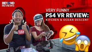 VERY FUNNY PS4 VR GOGGLES REVIEW: RESIDENT EVIL 7: KITCHEN DEMO and OCEAN DESCENT - SHARK ATTACK