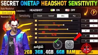 Free fire setting full details in tamil 🤯🔥| Free fire headshot sensitivity | best fire button size |