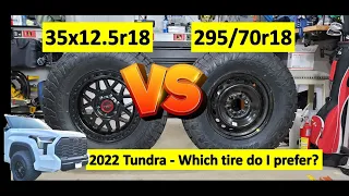 35x12.5r18 vs 295/70r18 - Toyo Open Country At3 - 2022 Toyota Tundra - Size comparison - Review