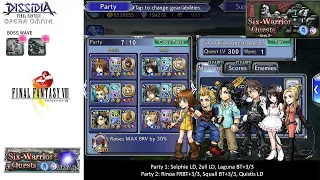 DFFOO GL | Six Warrior Quests Area 3 | FF8 Run