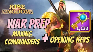 War Prep Crafting and Maxing Commanders! Opening 1k Crystal Keys! | Rise of Kingdoms