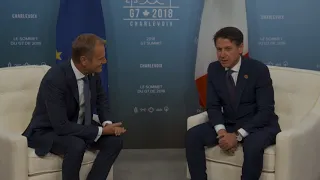 Il Presidente Conte al Vertice G7 (08/06/2018)