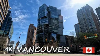 [4K] Downtown Vancouver Walk | W Georgia Street | Dunsmuir Street | Vancouver lookout | Canada