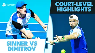 Jannik Sinner vs Grigor Dimitrov Court-Level Highlights | Miami 2024