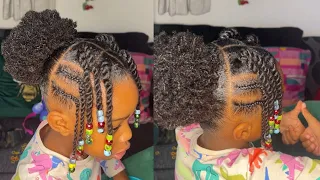 Simple & easy kids afro hairstyle/ 4c natural hairstyle #naturalhair #4chair #hairstyle #curlyhair