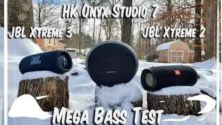 HK Onyx Studio 7 & JBL Xtreme 3,2 Mega Bass Test