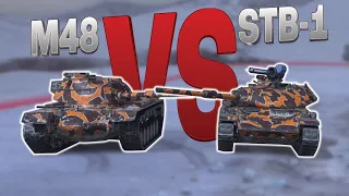 BATTLE OF THE TURRET ARMOUR! | M48 Patton Vs STB-1!