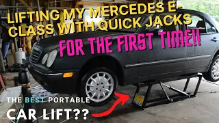 Using QuickJack PORTABLE car lifts on my Mercedes Benz for the first time! Are they really worth it?