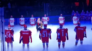 Церемония, посвящённая памяти погибших хоккеистов  "Локомотива" в день 10-летия трагедии.