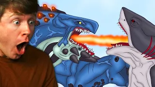 Reacting to NEO WHALEZILLA vs SHARKZILLA the FIGHT! (Animation)