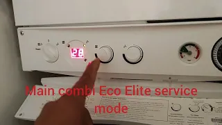 How to put Main combi Eco Elite boiler in service mode