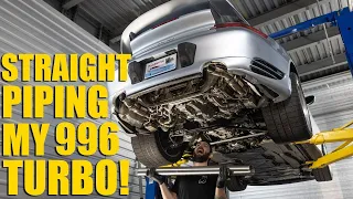 Straight Piping my Porsche 911 Turbo (996); Instantly Loud!