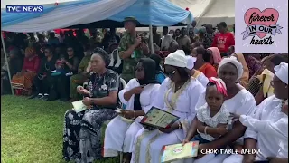 Families of slained military personnel's attend burial 25.08.2023.