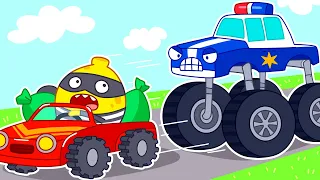 Police Monster Truck | Police Officer Will Help You!  Kids  by Pit & Penny Tales