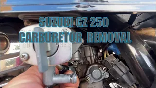 Suzuki GZ 250 Carb Rebuild, Part 1, Removal