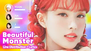 STAYC - Beautiful Monster (Line Distribution + Lyrics Karaoke) PATREON REQUESTED