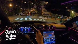 2021 MERCEDES C-CLASS C200 NIGHT POV TEST DRIVE I AMBIENT LIGHTING I DIGITAL LIGHTS DEMO