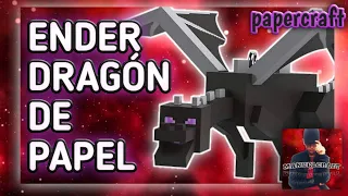 hago al Ender dragón de papel de Minecraft  ...especial 10K | #papercraft caseros #manuelcraft 02