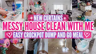 *2023* MESSY HOUSE CLEAN WITH ME|EXTREME CLEANING MOTIVATION- DUMP& GO CROCKPOT MEAL|JESSI CHRISTINE