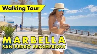 Marbella beachfront walk in June - San Pedro de Alcántara immersive virtual tour