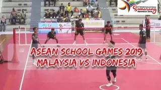 Sepak Takraw ASEAN SCHOOL GAMES 2019 MALAYSIA 🇲🇾 vs INDONESIA.