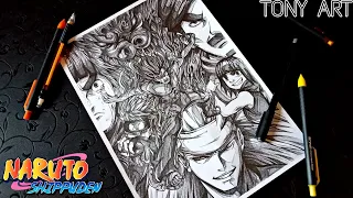 How to Draw Might Guy Vs Madara Uchiha | Step-by-Step Anime Pencil Drawing | Naruto Shippuden Art