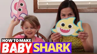 Smart and Easy way of making Baby Shark craft for Kids | Easy art crafts for kids