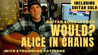 Would? Alice In Chains Guitar Song Lesson with Guitar Solo AIC Grunge