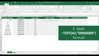 How to add Zero before numbers in Excel 2016