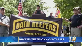 Oath Keepers founder Stewart Rhodes' testimony continues