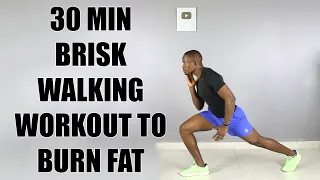 30 Minute BRISK WALKING Workout to Burn Fat at Home 🔥 300 Calories 🔥